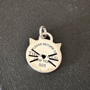 Tiffany & Co. Sterling Silver Cat Head Pet ID Charm - Silver